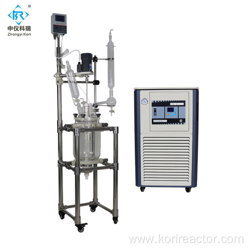 Lab jacketed cylinder Glass Reactor
